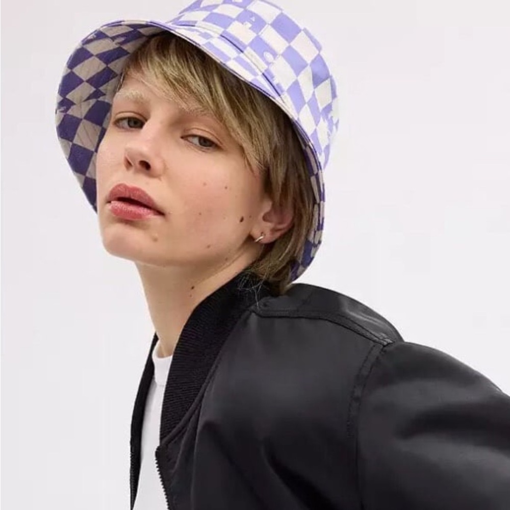 NWT Coach Checkerboard Print Bucket Hat